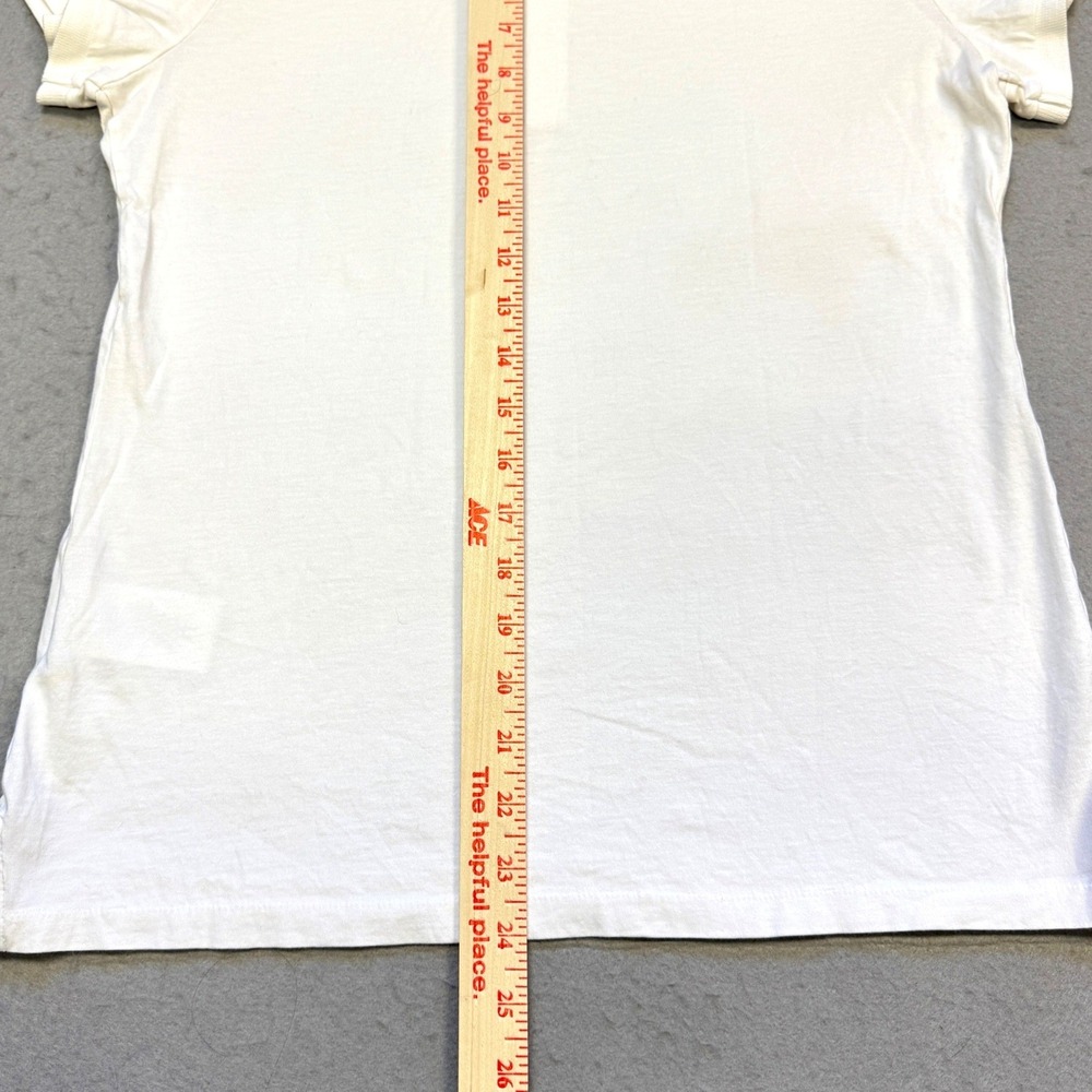 Polo Golf Ralph Lauren Polo Shirt Women's M White Multi Color Floral Collar - Picture 6 of 8
